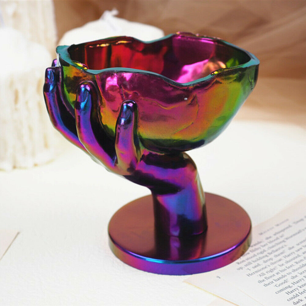 DIY Epoxy Casting Hand Candle Holder Storage Box Silicone Mould Table Ornaments
