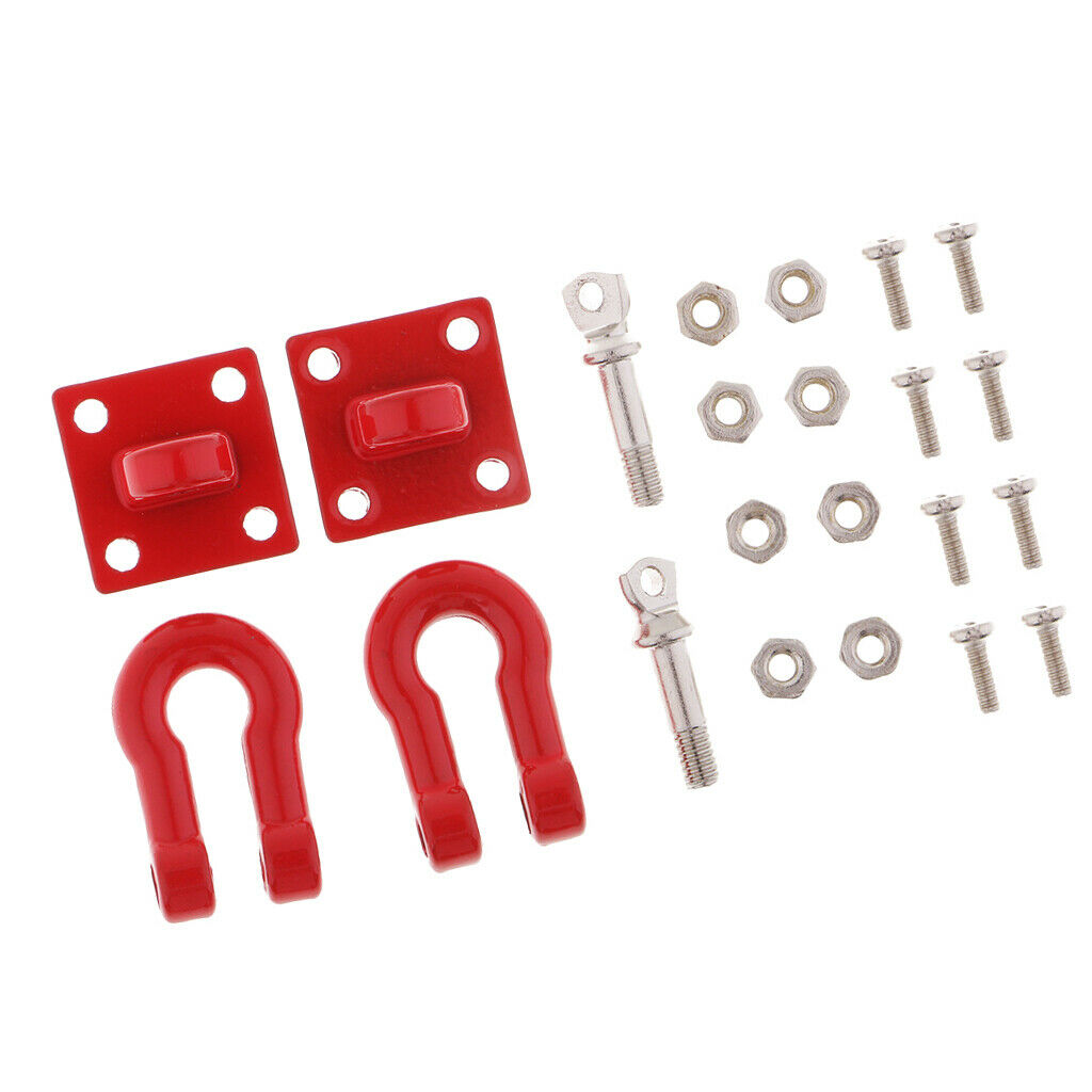 1 Set Tow Hook Towbar Chain Hook Deco Parts For 1/10 RC Car