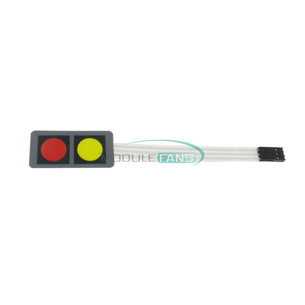DC 12V 1x2 2 Key Matrix DIY Flat Membrane Switch Control Keypad 20x40mm