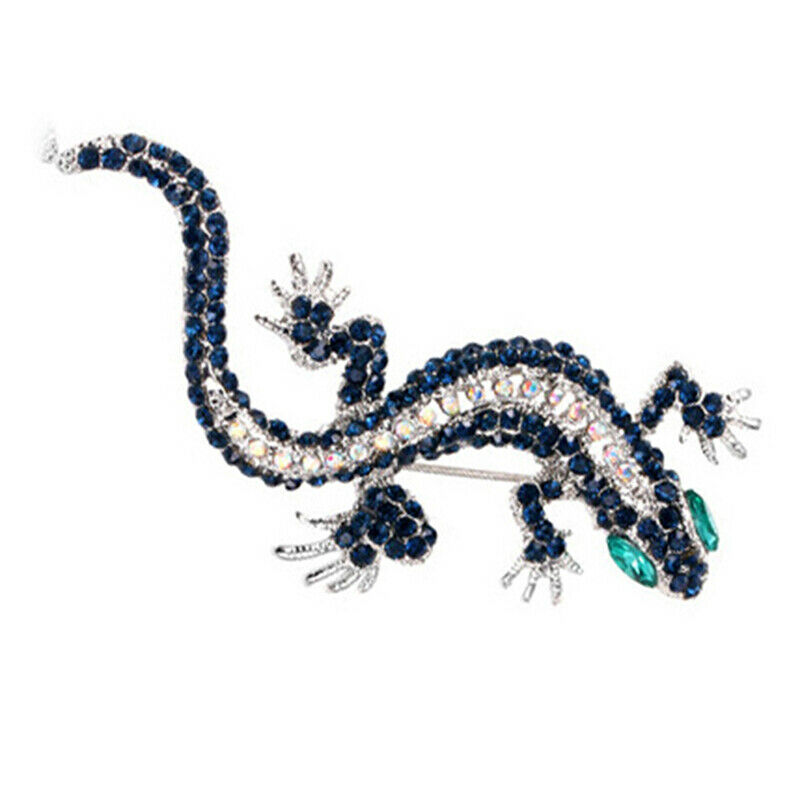 Unique Lizard Rhinestone Brooch Pin Women Geckos Brooch Clothes Jewelry B.l8