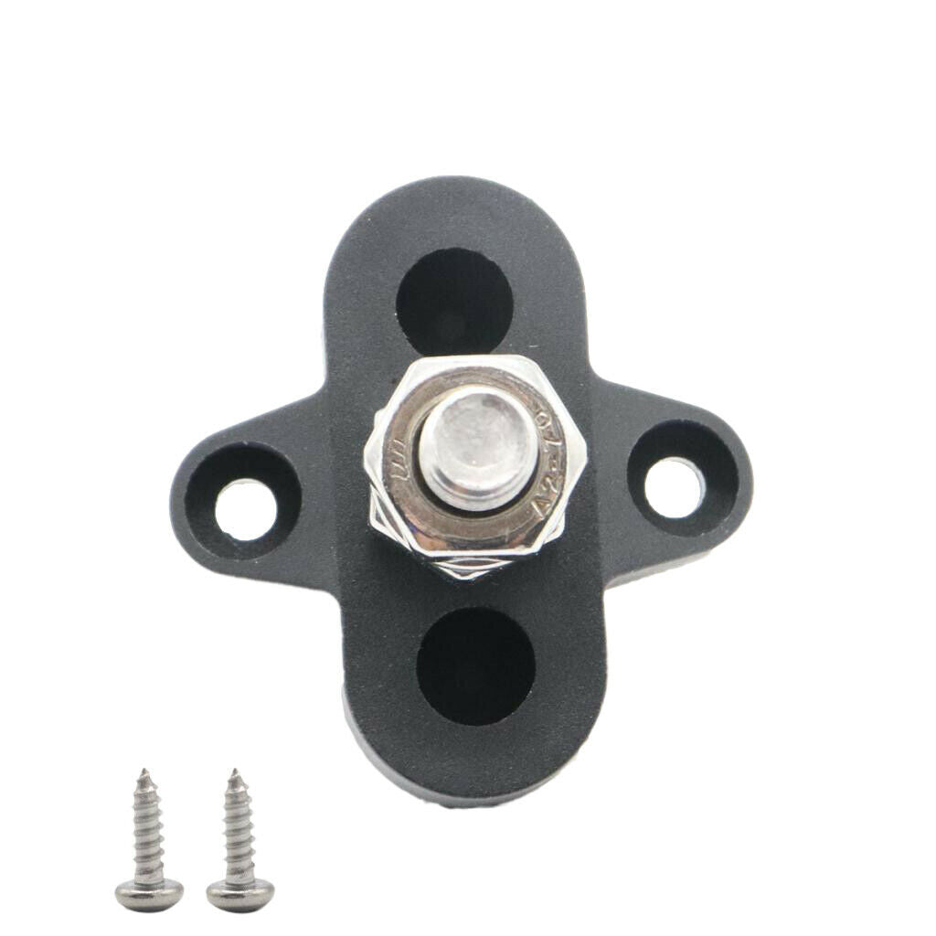 2PCS Truck Boat Bus Bar Single M8 Terminal Positive Power Distribution Stud