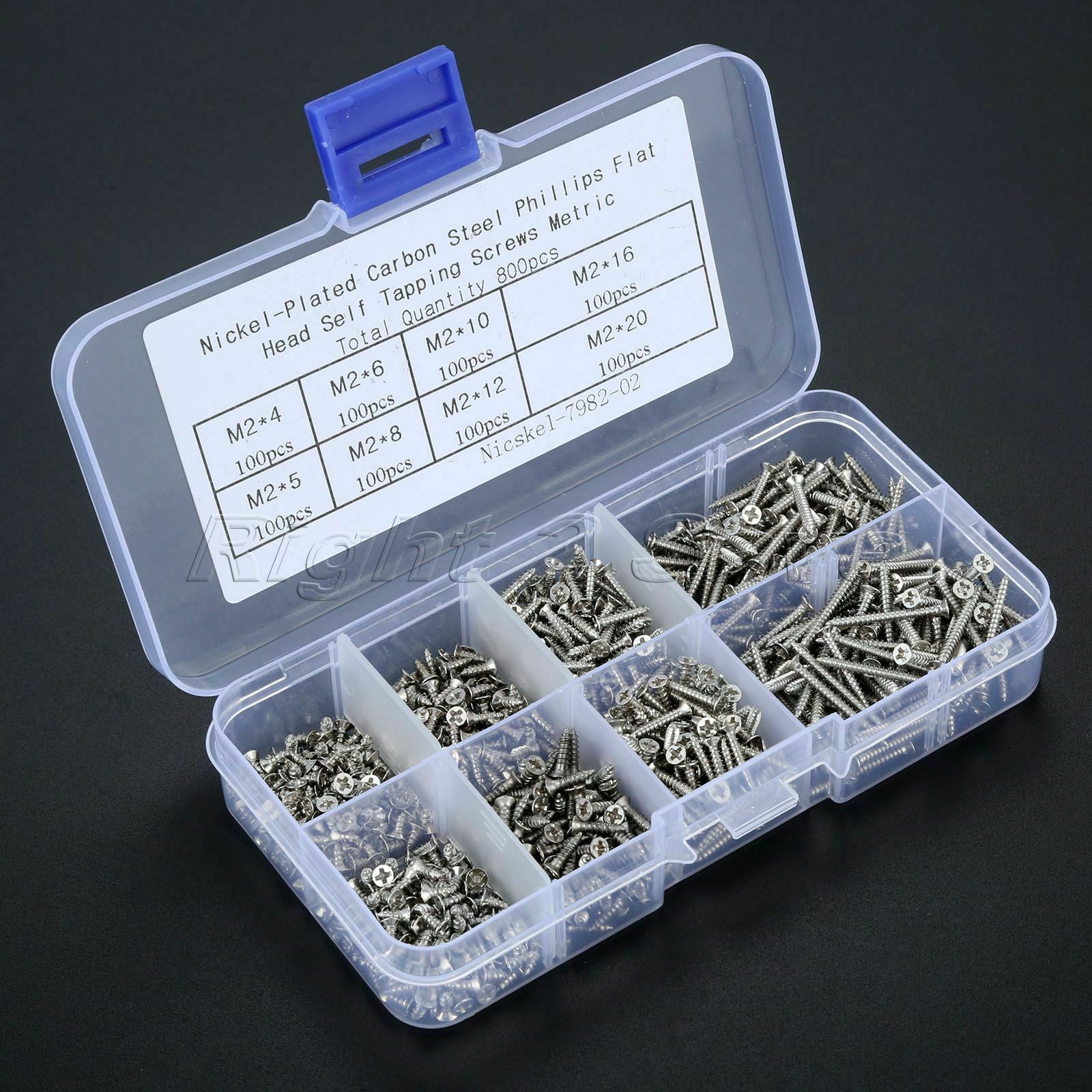 800PCS Self-tapping Nut Screws Electronics Assortment Mixed Set Metric Standard