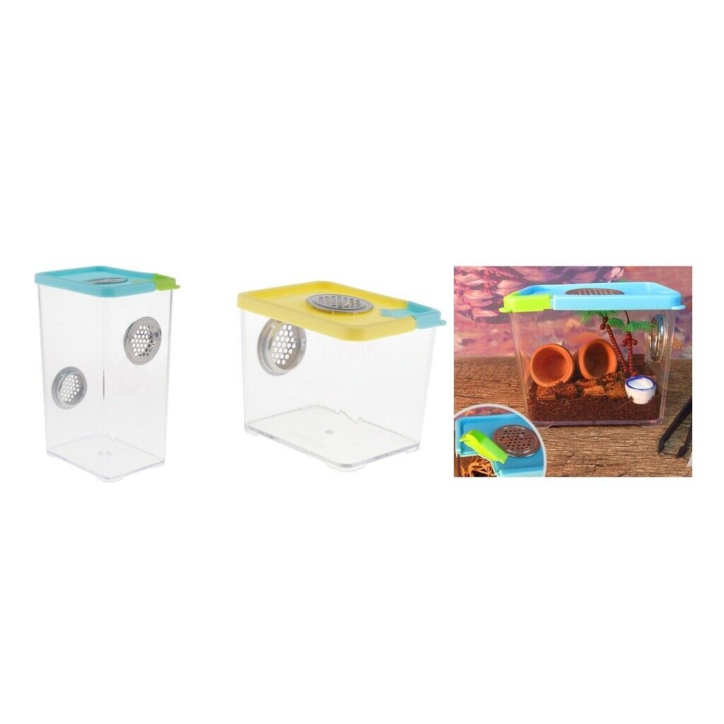 2Pcs/Set Spider Incubation Box Feeding Box for Reptile Amphibians Insects