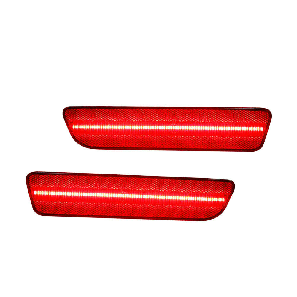 Rear Bumper Light Lamp Side Marker Turn Signal Fit for Ford Mustang Red Lens