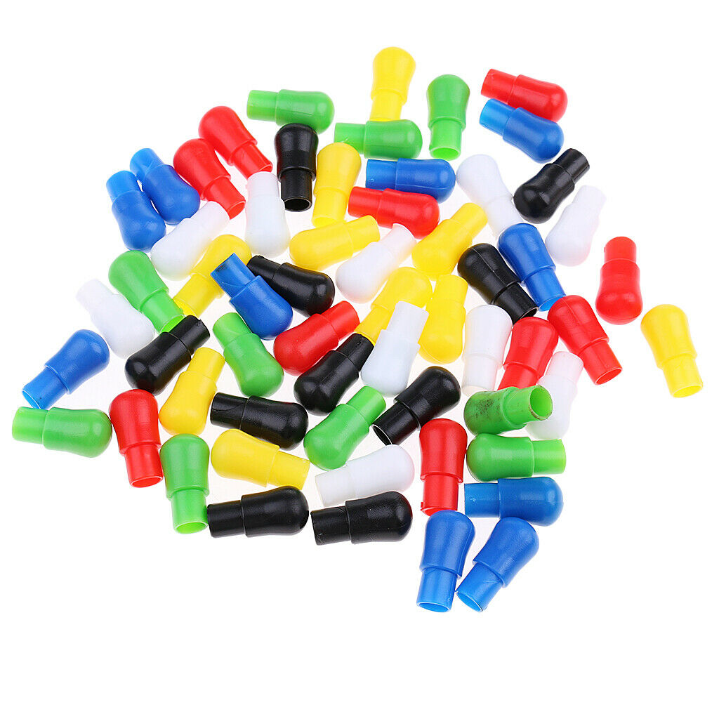 60 Chinese Checkers Pieces Mixed Color Plastic Replacements -