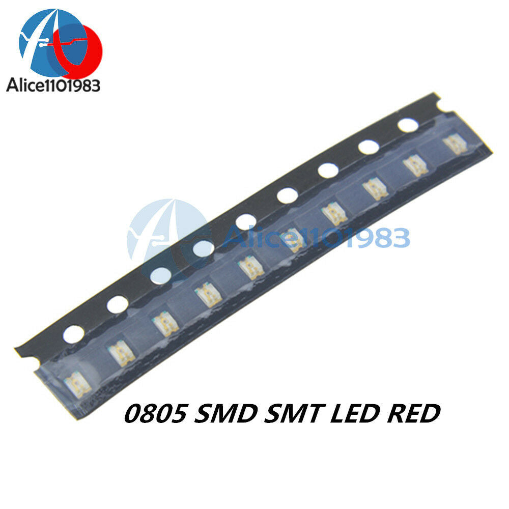 100Pcs Super Bright RED Color 0805 SMD SMT LED