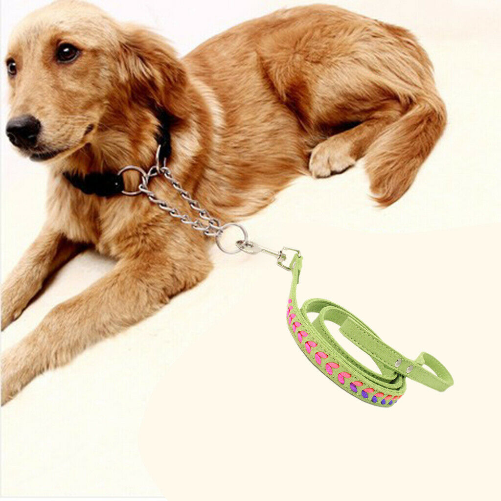 Colorful Weave Pet Dog Leash Leads Walking Traction Rope Cord Light Green S