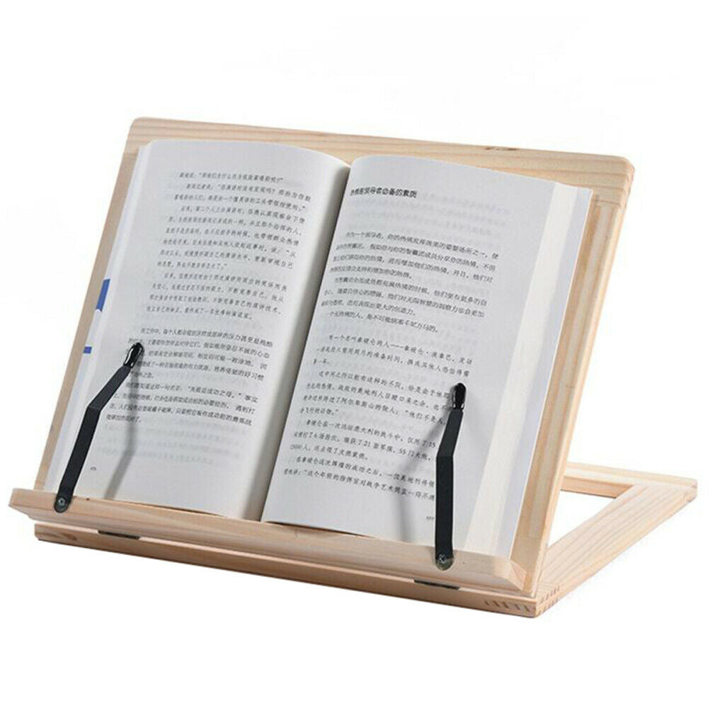 Wood book holder with 4 Adjustable Height/ Book Stand/Reading Rack For Books NEW