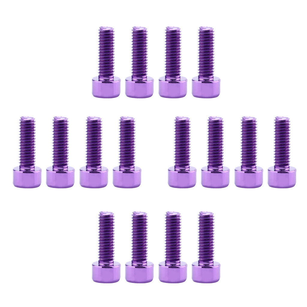 16PC Montain Bike Water Bottle Cage Holder Bolts Screws Durable Bicycle Accs
