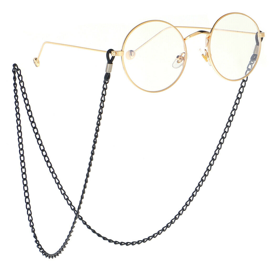 70 cm Metal Eyeglasses Chains Rope Spectacles Cord Holder Retainer Strap Black