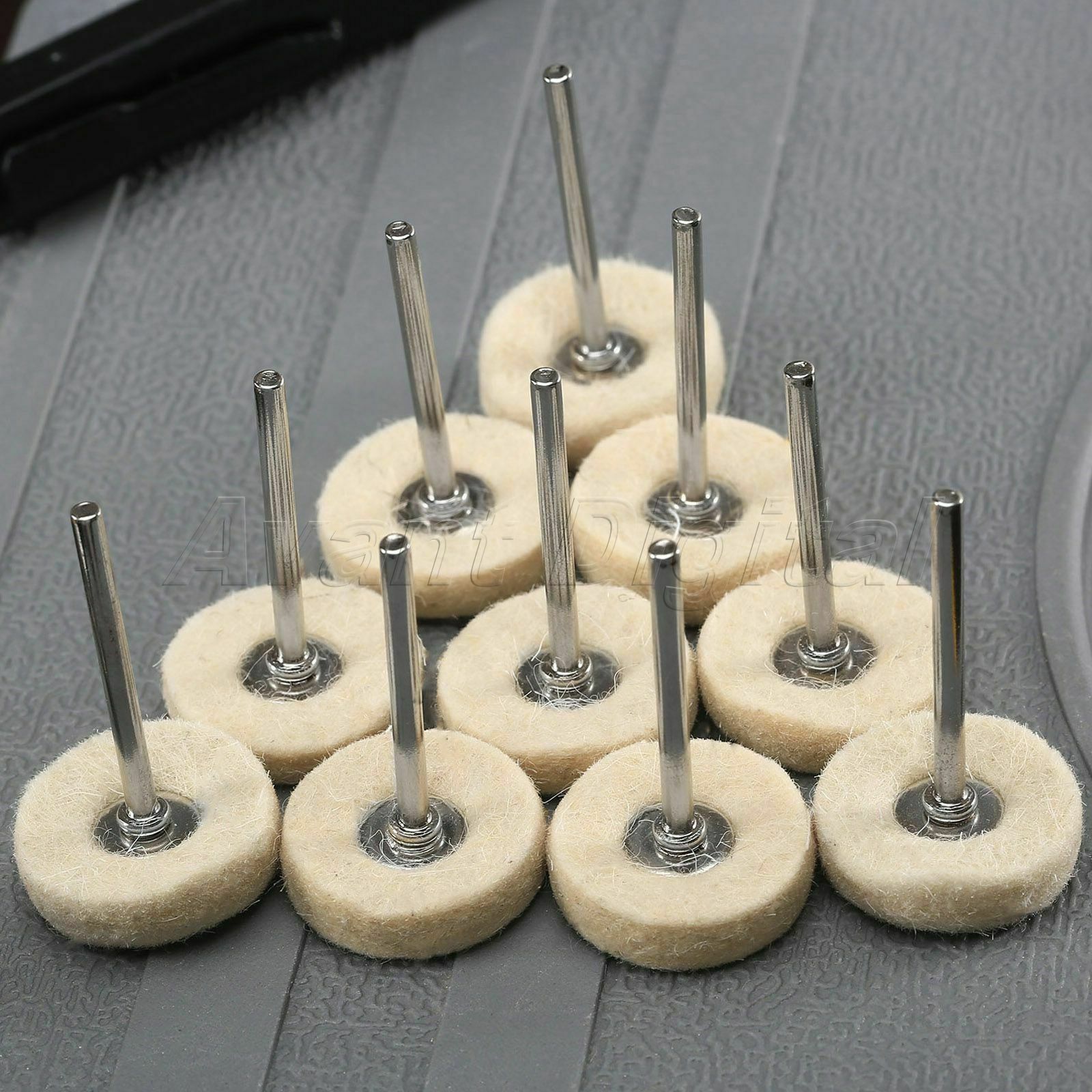 50PCS Buffing Drill Wool Felt Grinder Polish Wheel Pad Brushes For Rotary Tool