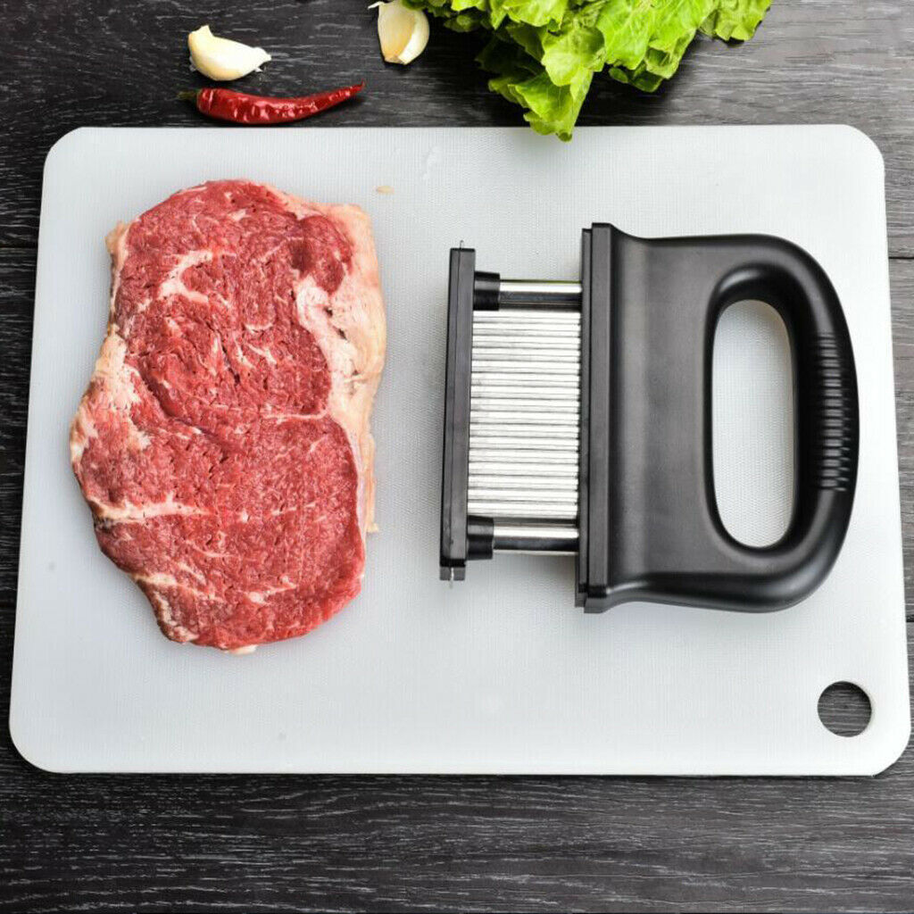 Meat Tenderizer Steak Pork Prongs Cooking Tool - Stainless Steel 48 Needle Blade
