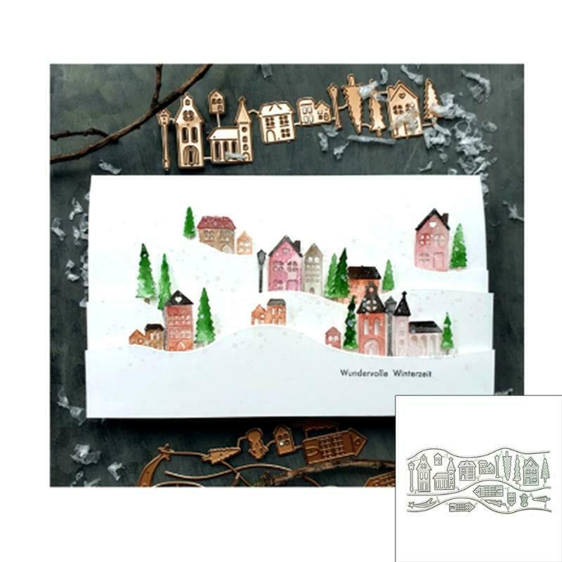 House Metal Cutting Dies Stencil DIY Scrapbooking Album Paper Card Template Mold