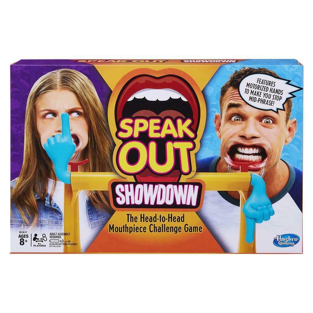 Hasbro Speak Out Showdown Family Board Game Duel Challenge Party Fun 8 Years+