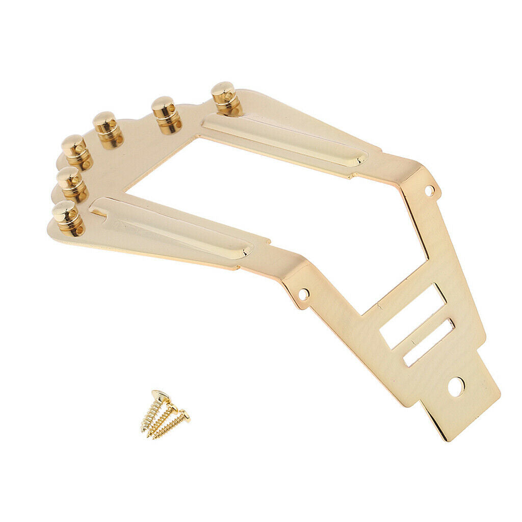 Metal 6 String Jazz Guitar Tailpiece Bridge for Archtop Guitar Replacement