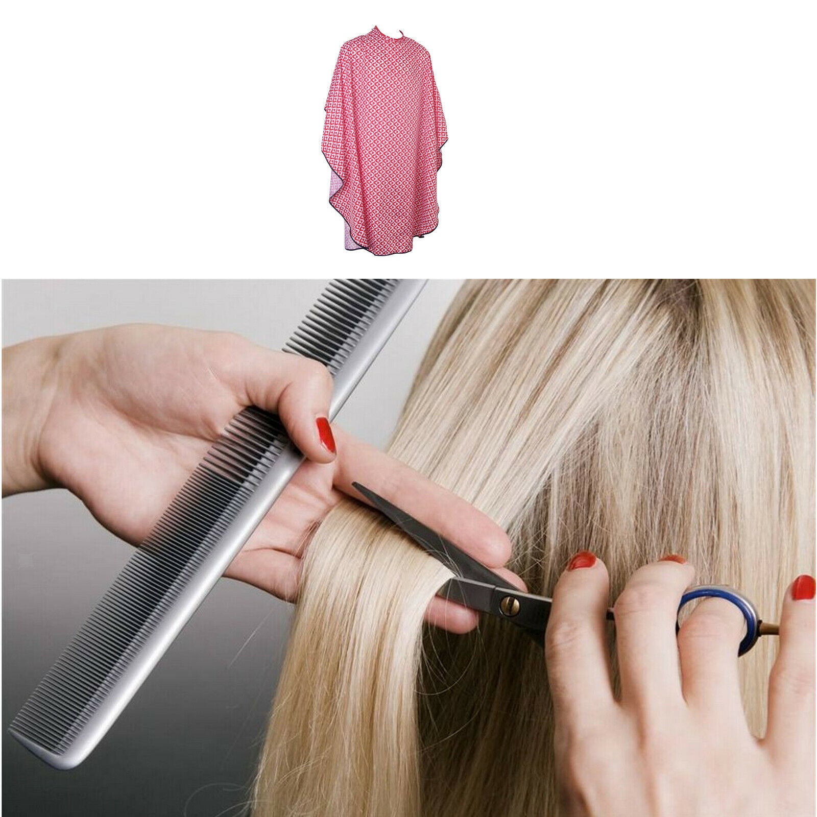 Set of 2 Waterproof Hair Cutting Shampoo Cape Salon Gown Cloth with Zipper