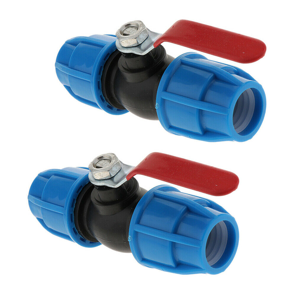 2x25mm Plastic Quick Connect Straight Stop Valve DN15 DN20 DN25 DN32