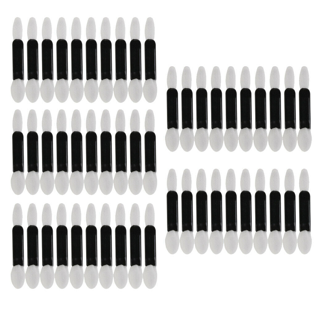 Lots 50 Disposable Oval Makeup Eyeshadow Eye Shade Sponge Brush Tools 4.8cm