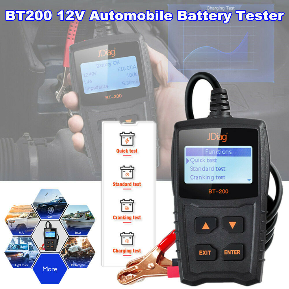 LED 12V Car Motor Battery Tester Digital Load Battery Chargers System Analyzer