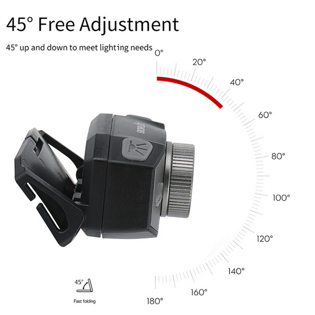 Head Torch Light Hands-free Luminous Lamp White & Red LED CAMPING Nui