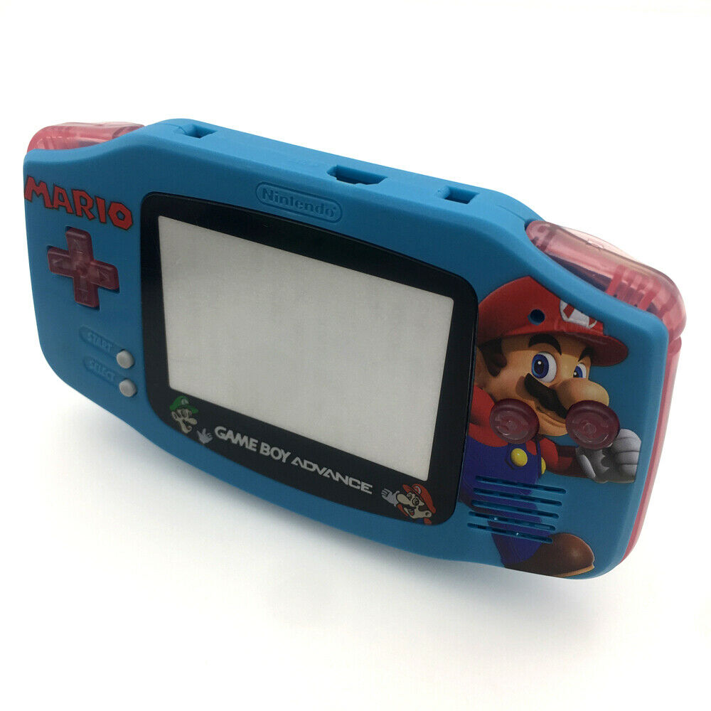 Light Blue SUPER MARIO 2 Housing Shell case Cover Kits For Game Boy Advance GBA