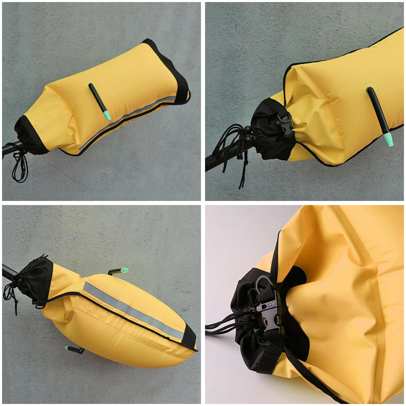Kayak Inflatable Boat Paddle Float Double Chamber Quick Release Floating Bag