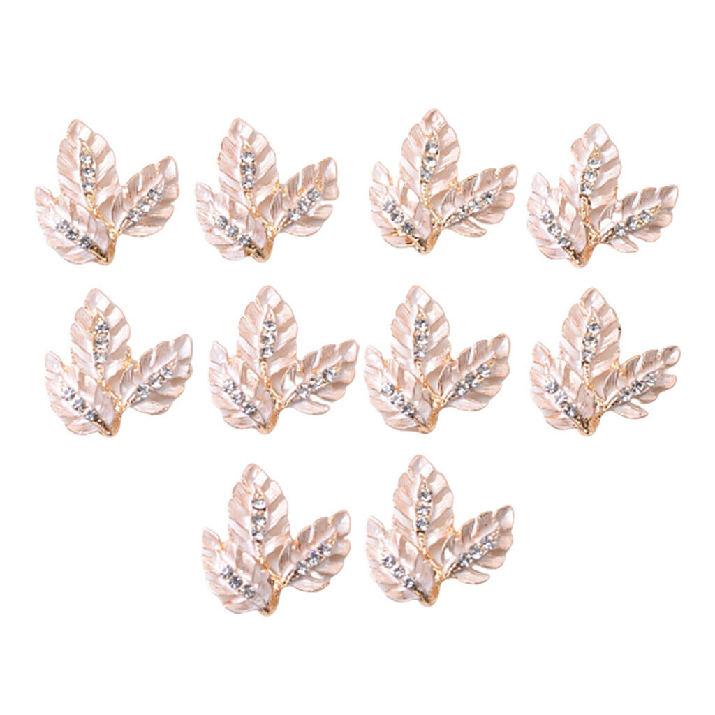 10Pcs Alloy Beads Flatback Charms Embellishments Decors for Hair Accessories