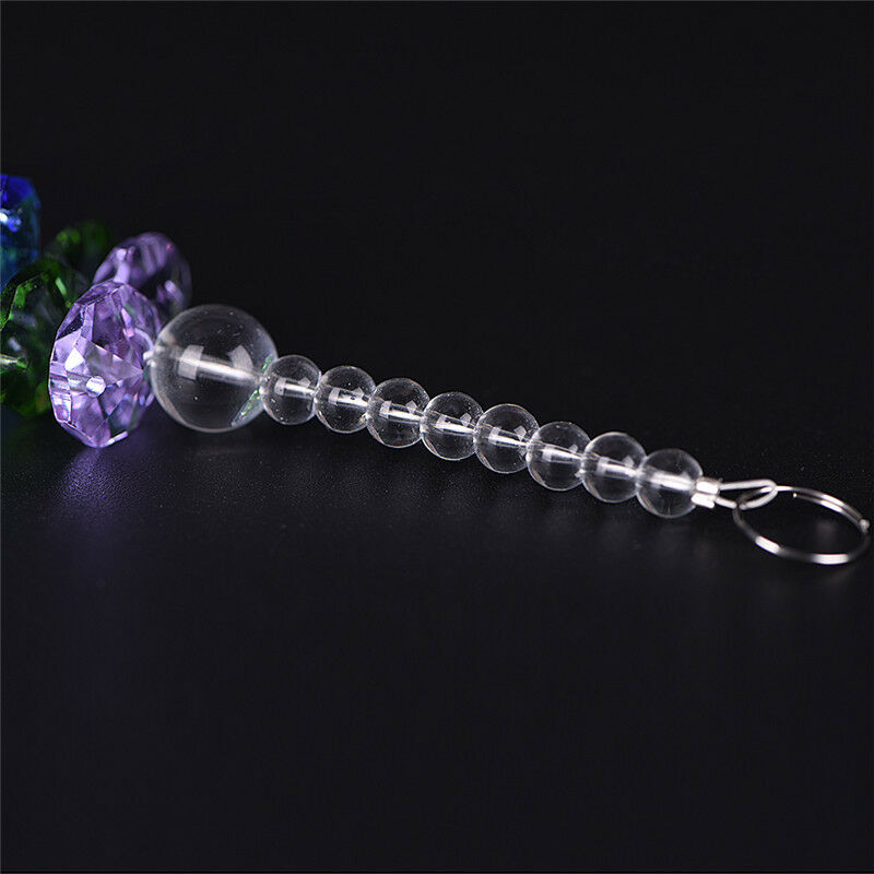 Hanging Glass Crystal Ball Prism Pendant Ornament Rainbow Wedding Gift QaL Rf