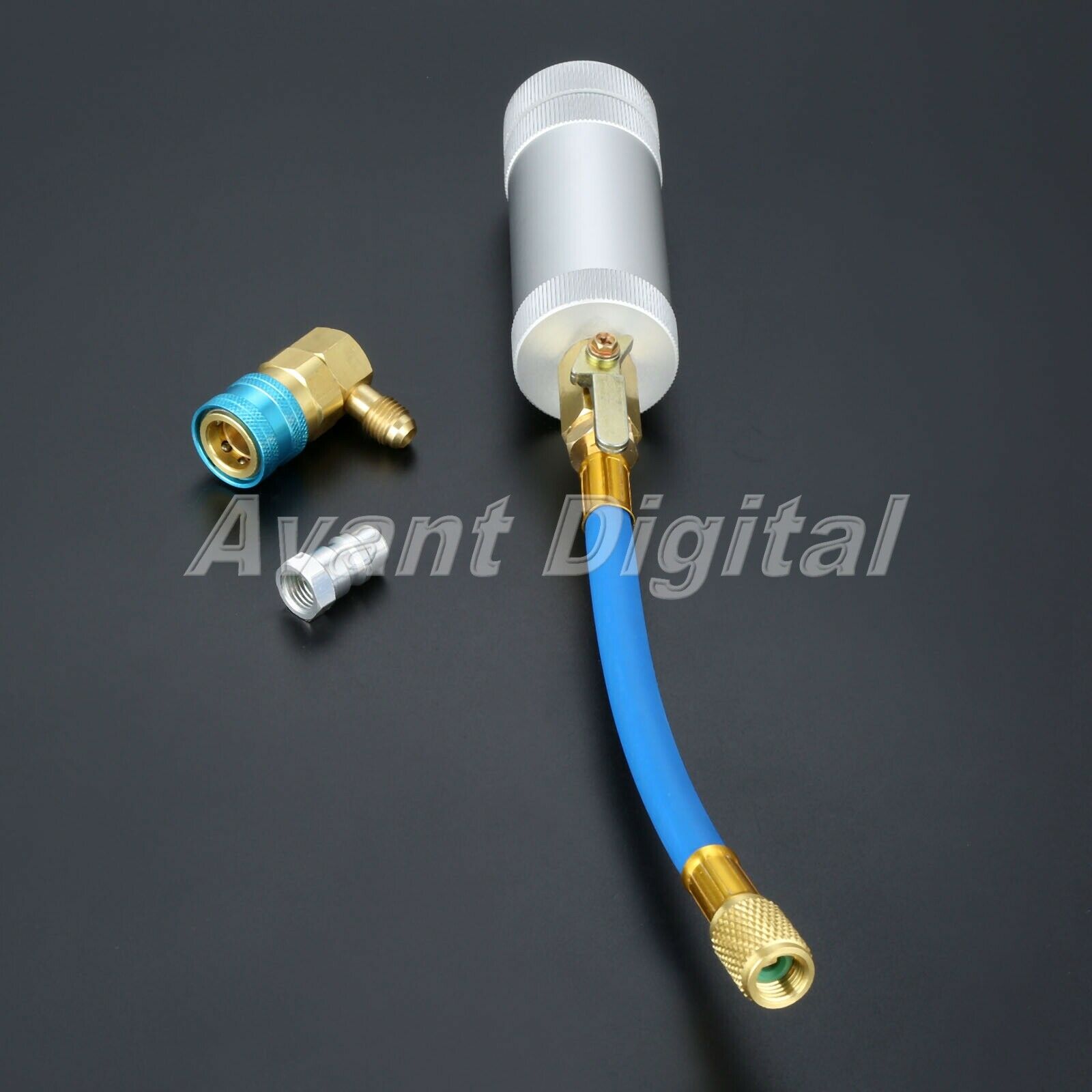 1/4" Car Auto A/C AC Oil&Dye Injector 2 OZ Injection Tool Filler R134A R12 R22