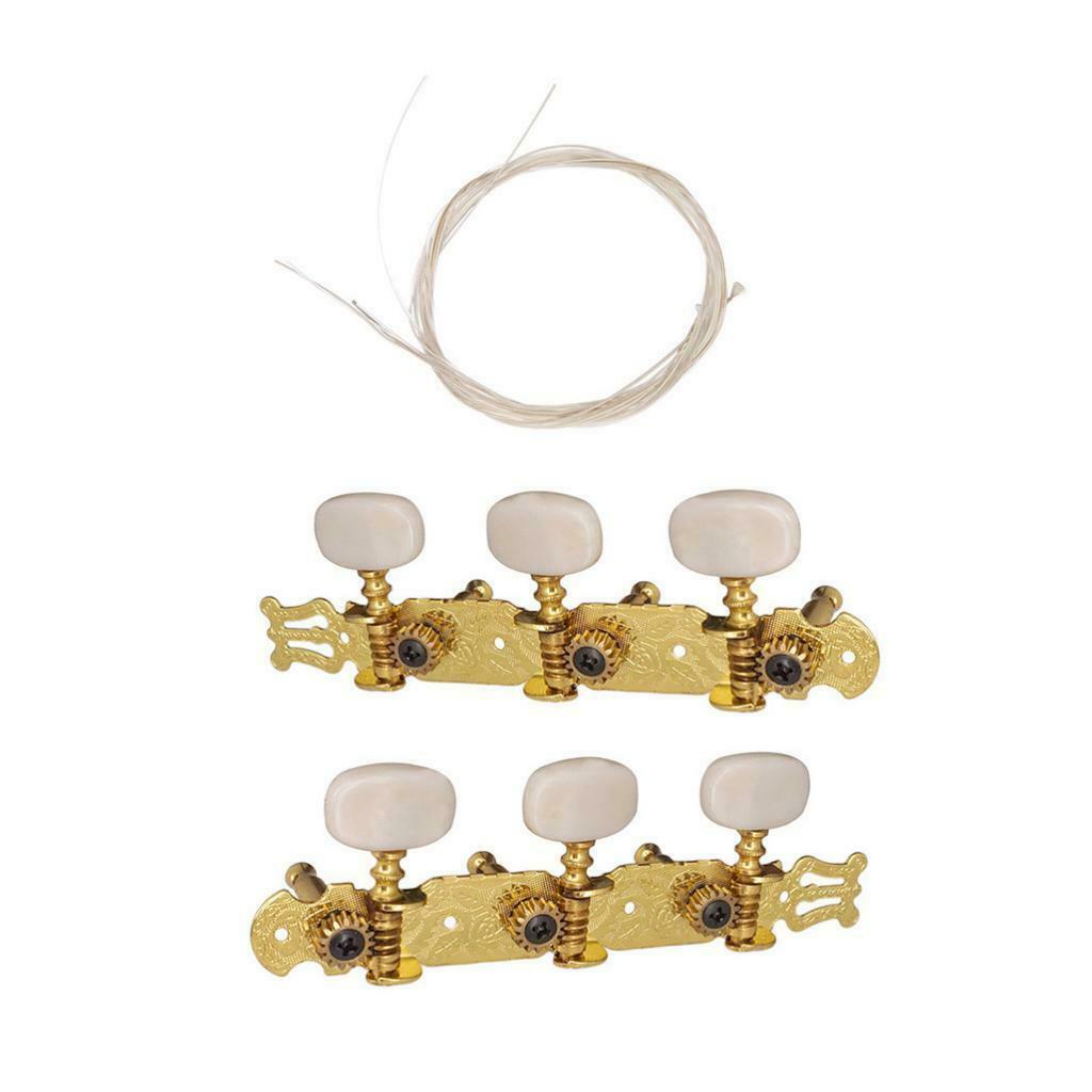 2 Pieces Guitar Tuning Pegs, Tuning Devices, Tuning Heads with Nylon Guitar