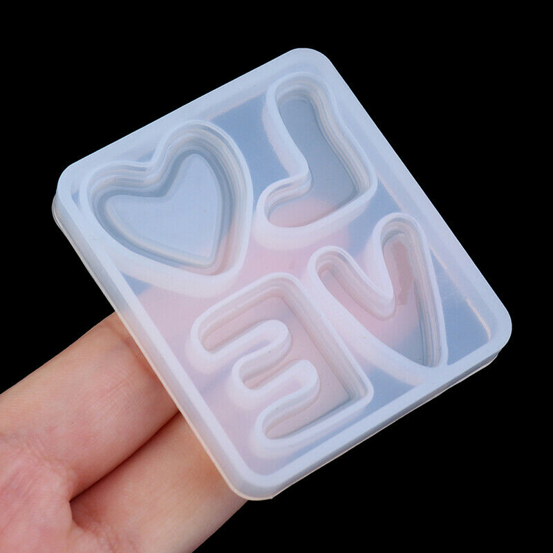 5pcs Love Letters Form Silicone Cake Mold Chocolate Fondant Moulds Baking.l8