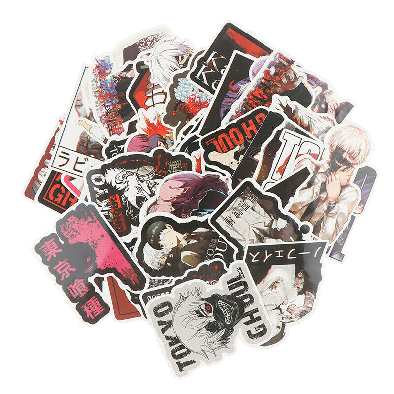 50Pcs Tokyo Ghoul Anime Stickers Waterproof Not Repeating Skateboard SticDEAU