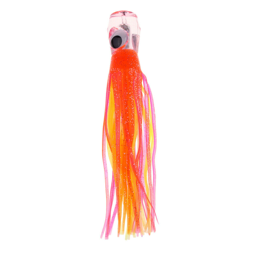 5pcs Fishing Lure Skirt Marlin Tuna Trolling Lure Head Lure Offshore Fishing