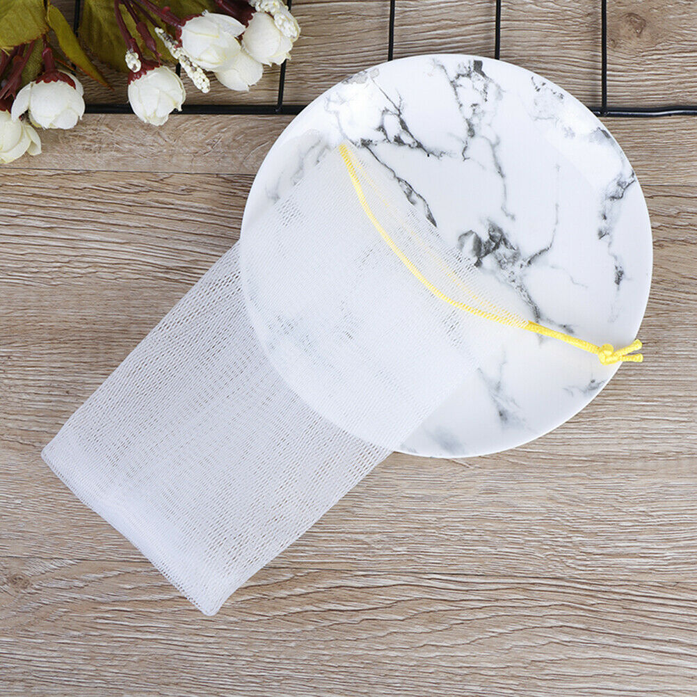 5*Soap Foaming Net Saver Bag Suds Bubbles Maker Skin Care Bath Easy Bubbl.l8