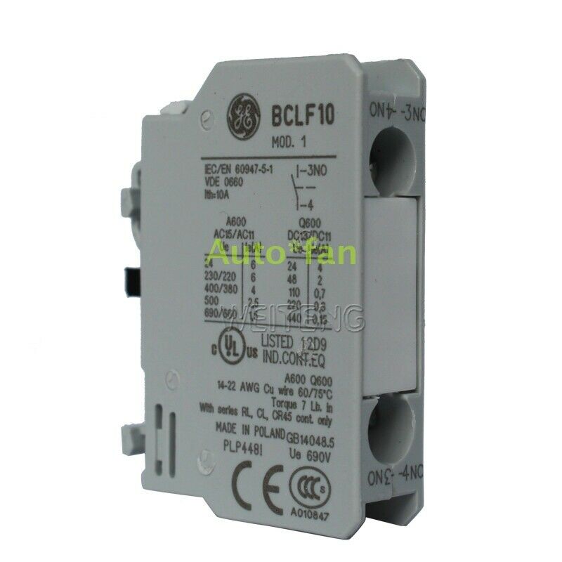 1NO Normally Open Brand New GE BCLF10 Auxiliary Contact Unit