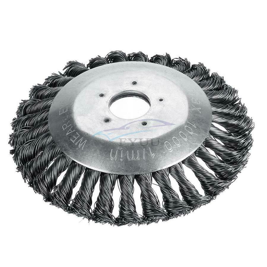 6" Lawn Mower Wire Wheel Brush Trimmer Head For Deburring Cleaning Dust Removal