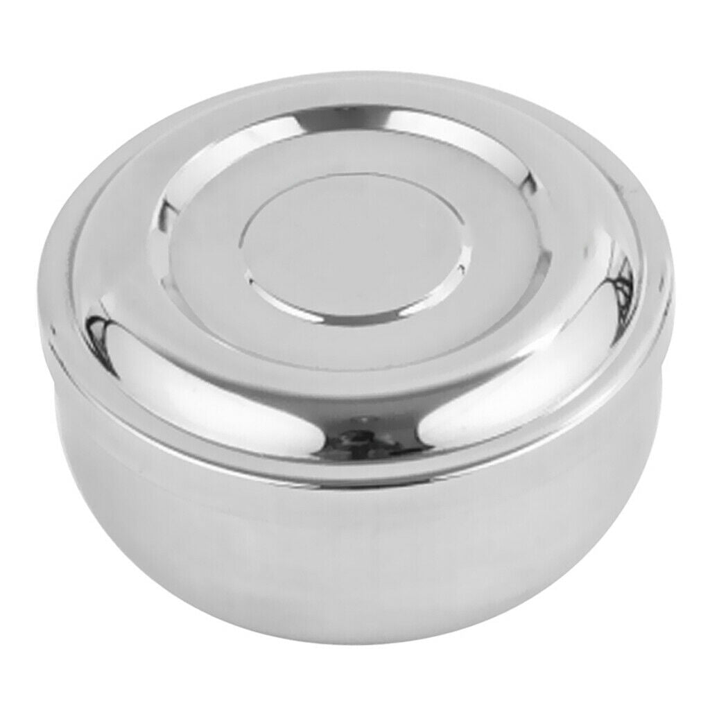 Rice Bowl with Stainless Steel Lid Soup Bowl Tableware Serving Dish Food Storage