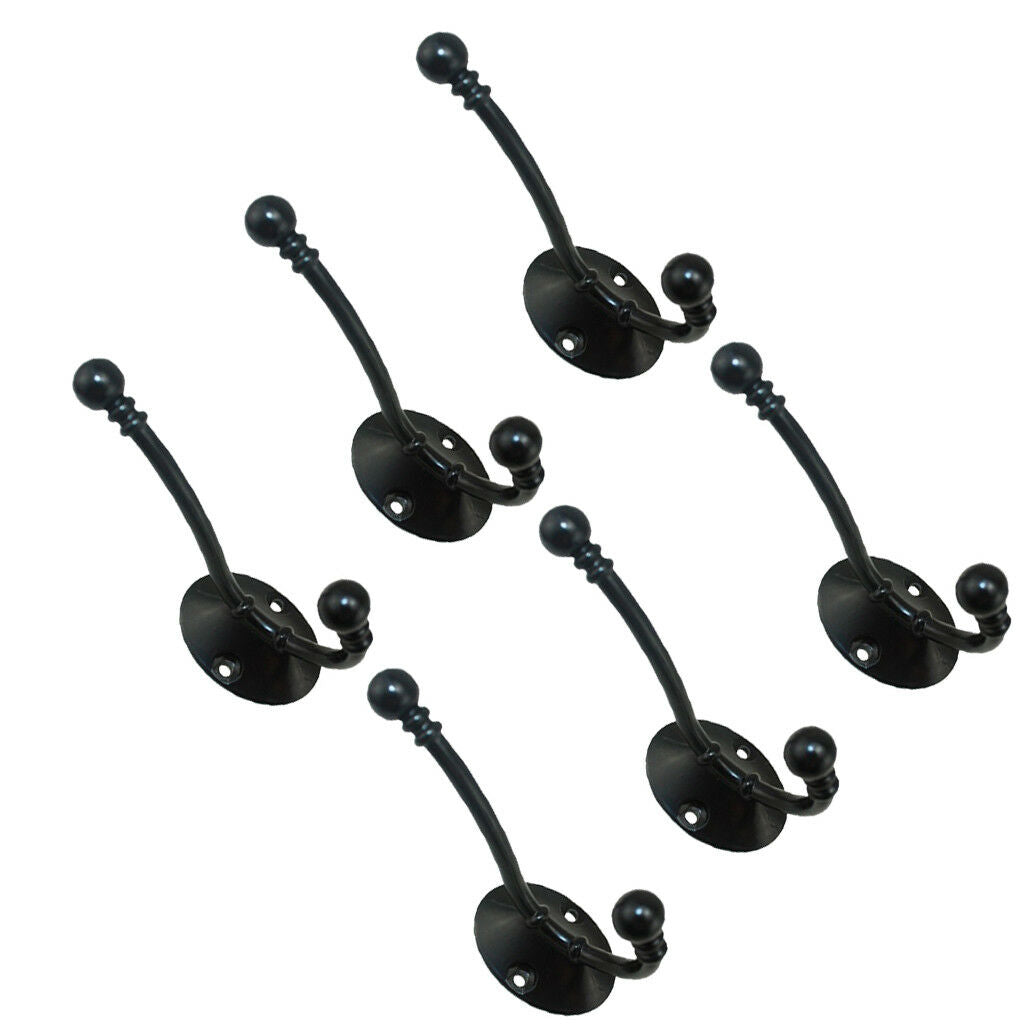 6Pcs Metal Coat Towel Clothes Hanger Hook Decorative Bath Home Wall Door #8