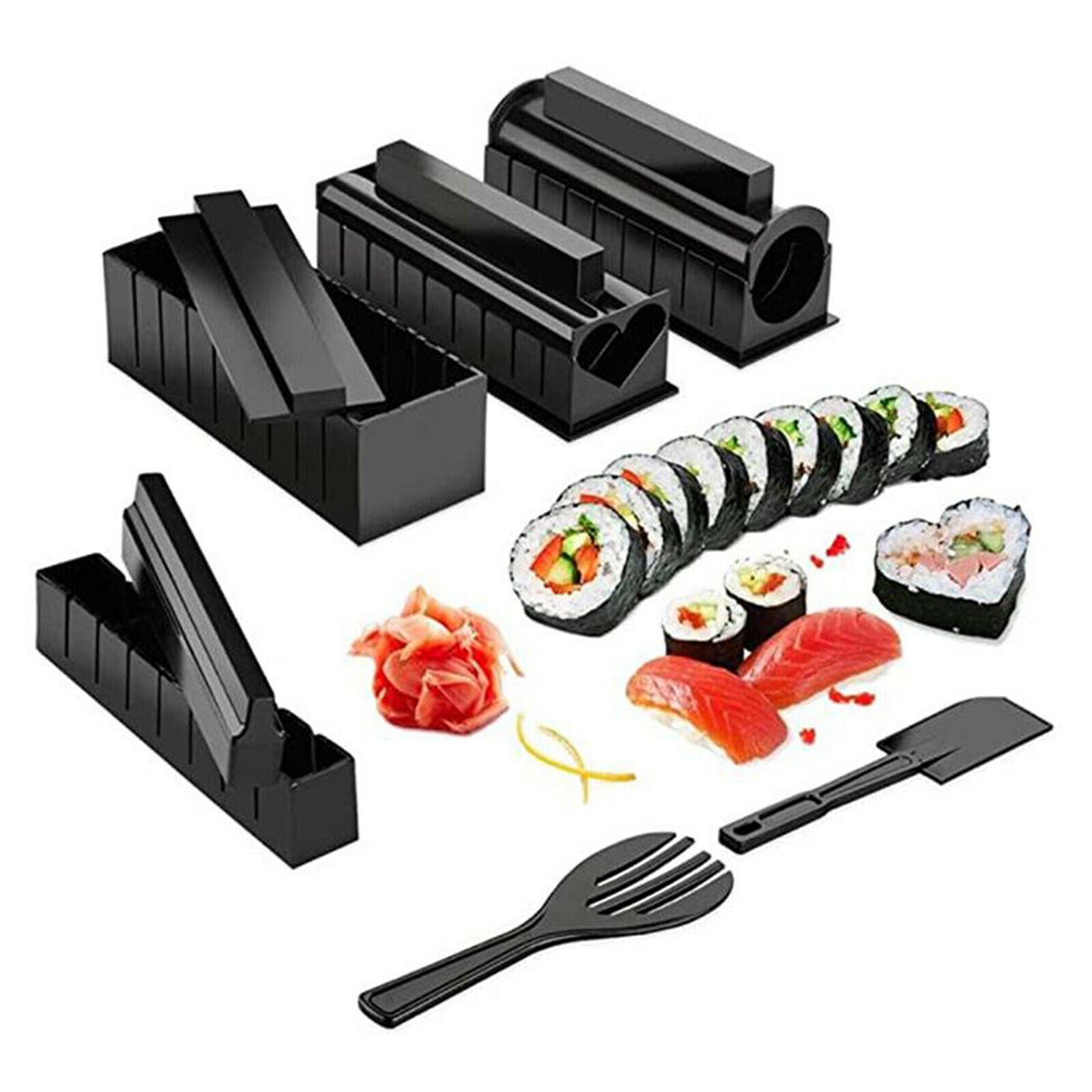 11 Pieces Sushi Making Kit Koren Rice Roller Mold Sushi Maker for Beginners