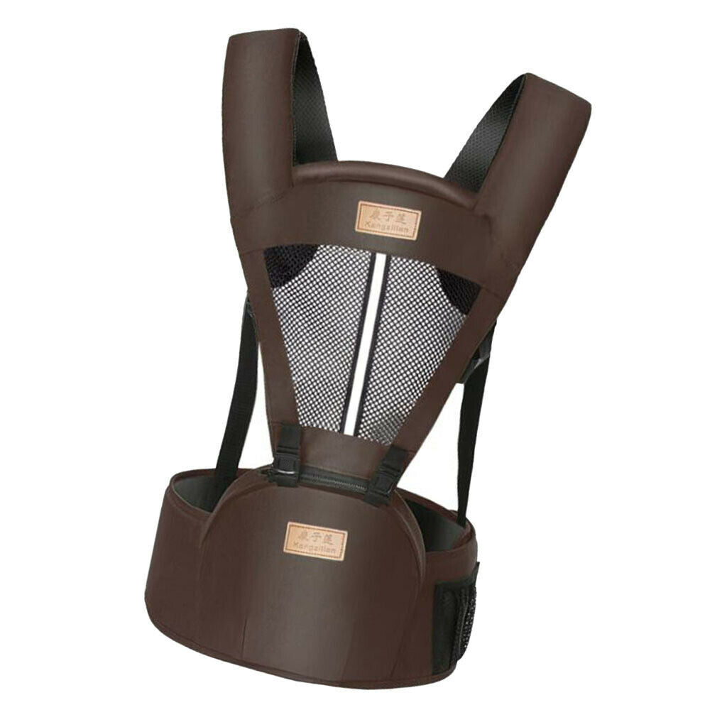 Newborn Baby Carrier Front Backpack Breathable Pouch Lightweight Coffee