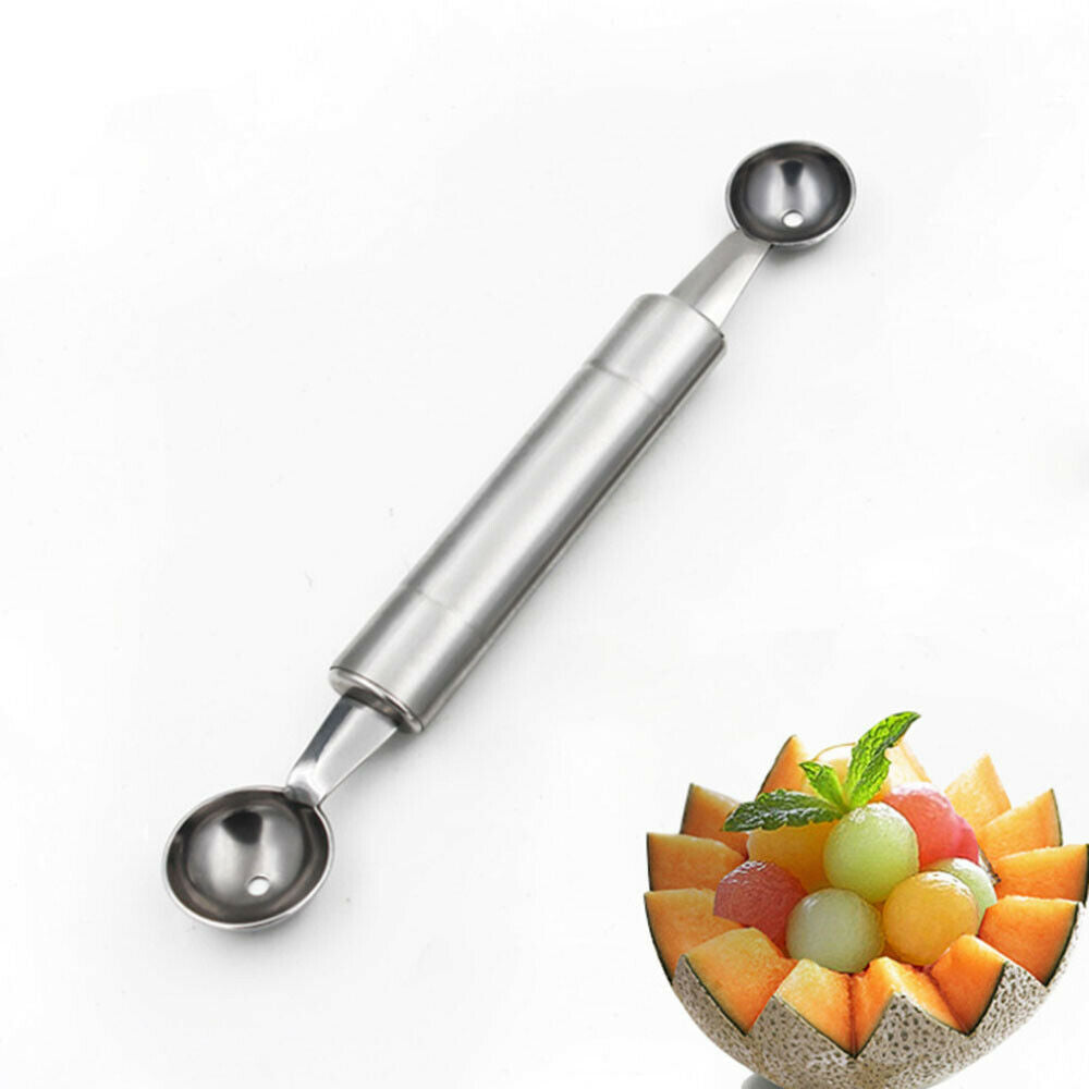 Double-Headed Stainless Steel Watermelon Digger Fruit Spoon Digging Ball Spoon