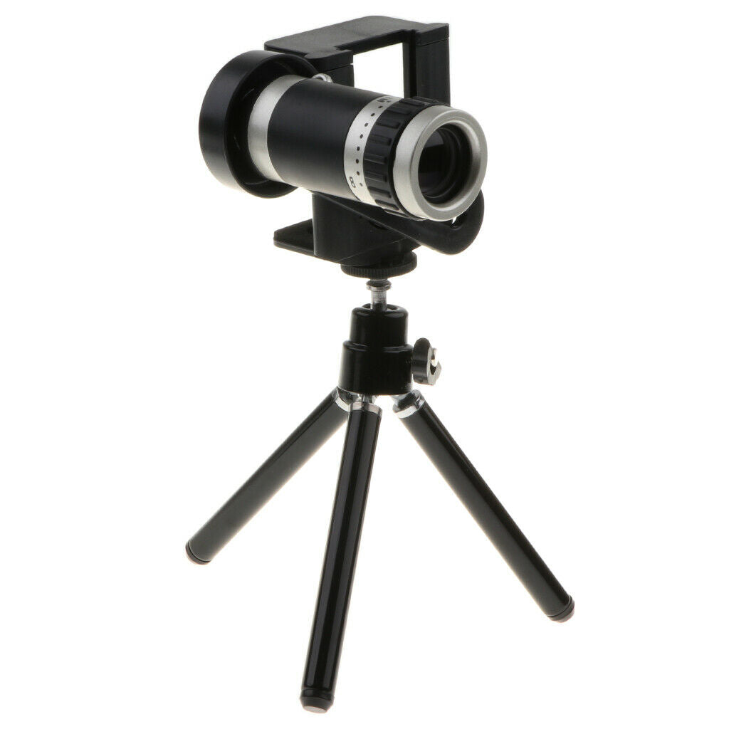 8x Zoom Telescope Telephoto Phone Camera Lens & Tripod Kits for Phone Tablet