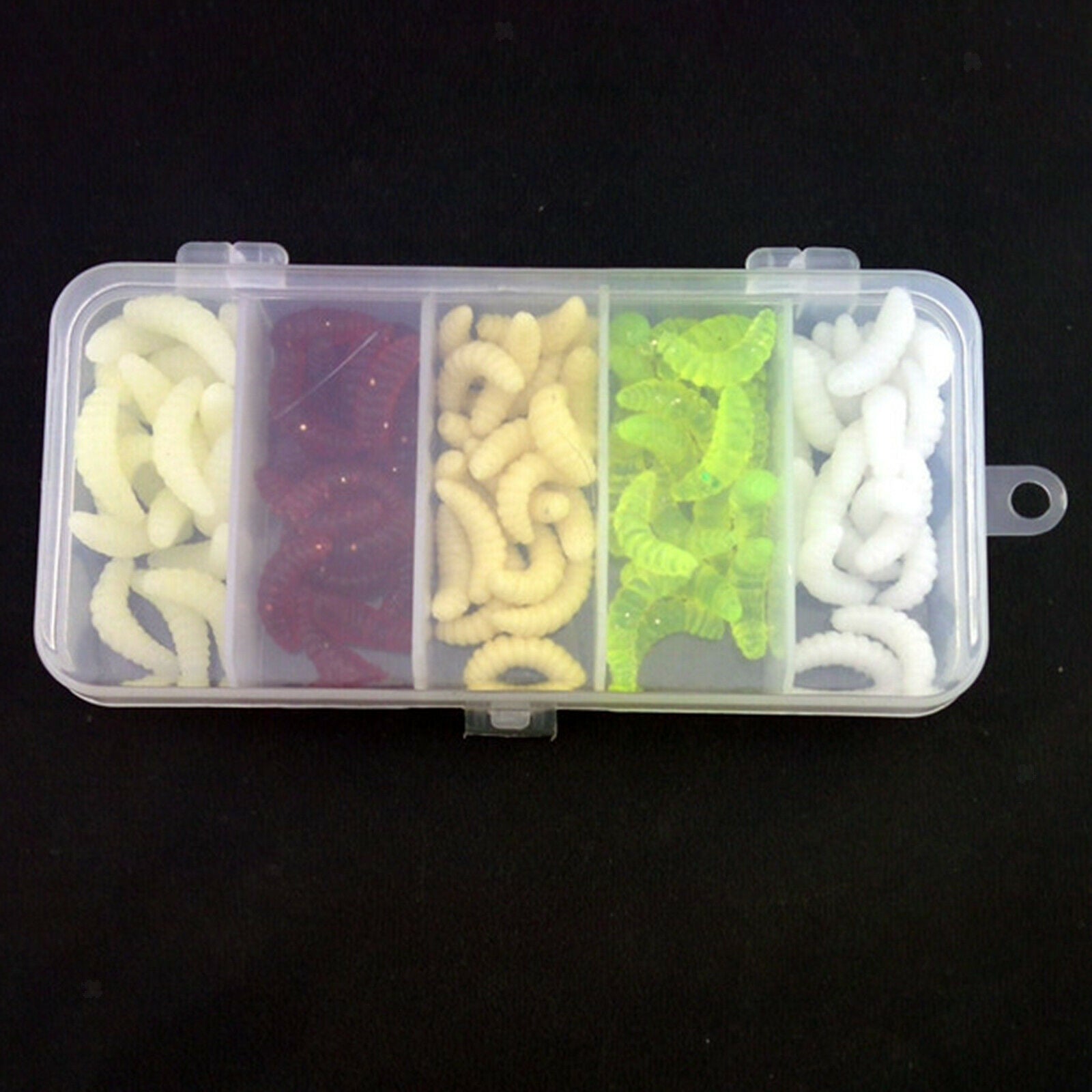 100pcs Fishing Lures Maggots Trout Bass Baits Perch Fishing Goods Lure