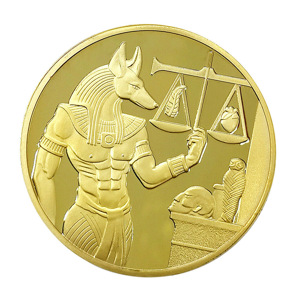 Egyptian Soul Keeper Anubis Commemorative Coins Art Coin Collectible Decor