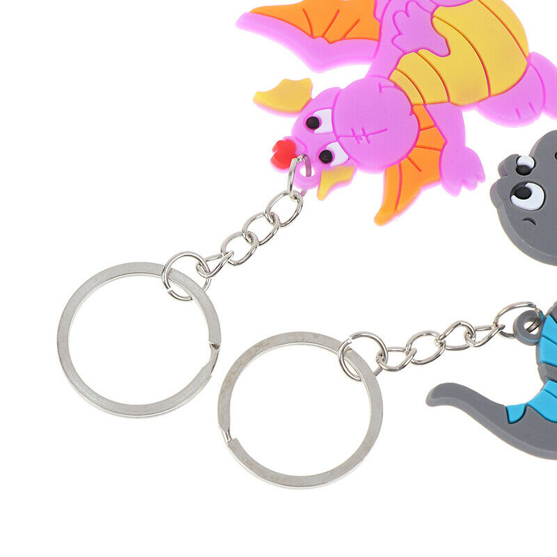 6pcs Cartoon Dinosaur Keychain Pendant Keyring Dinosaur Party Decor Kids .l8