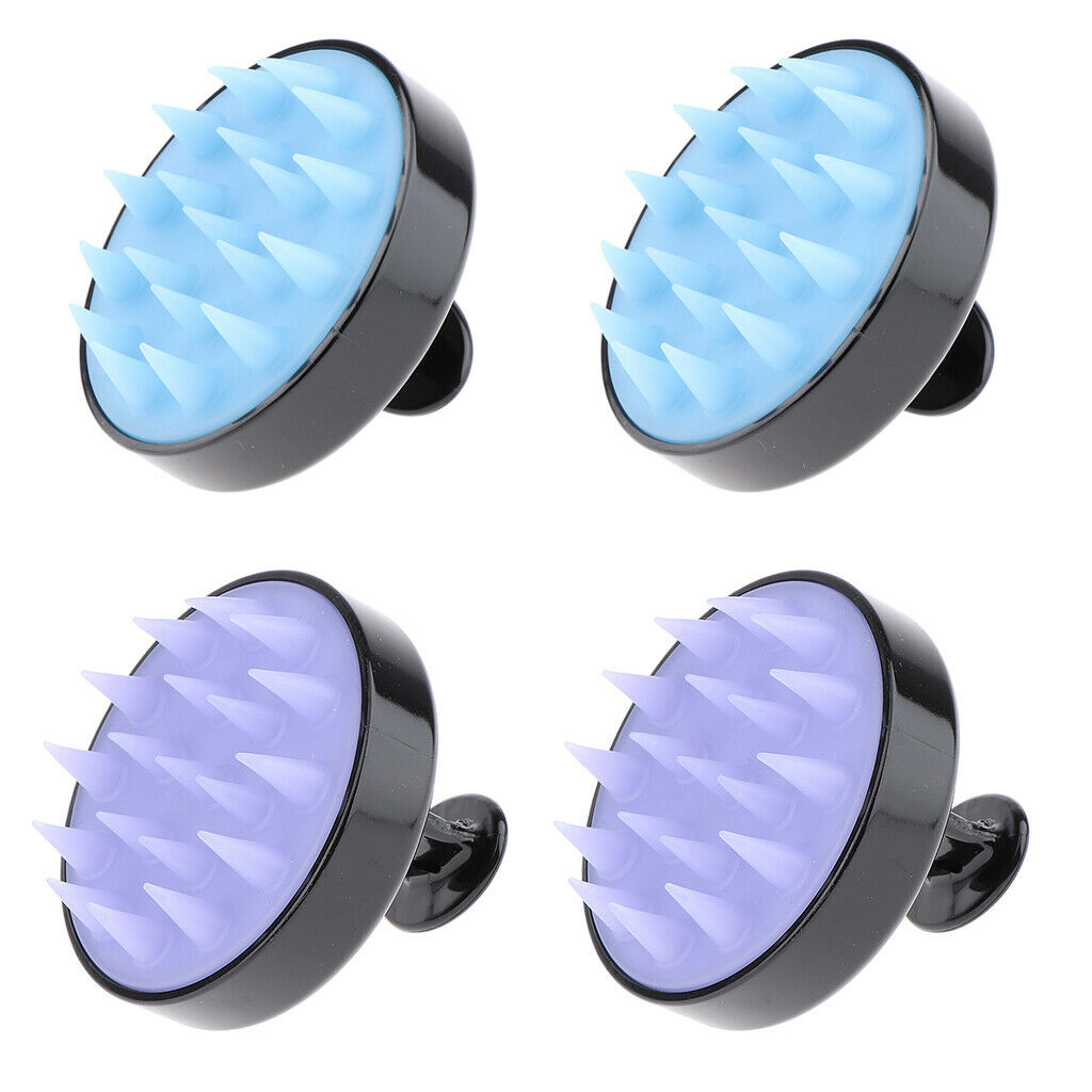 4Pcs Silicone Hair Scalp Massager Shampoo Brush Head Massage Men Women