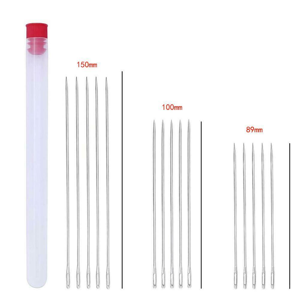 20Pcs 89/100/150/175mm Long Needles Large Big Eye  For Sewing Quilting