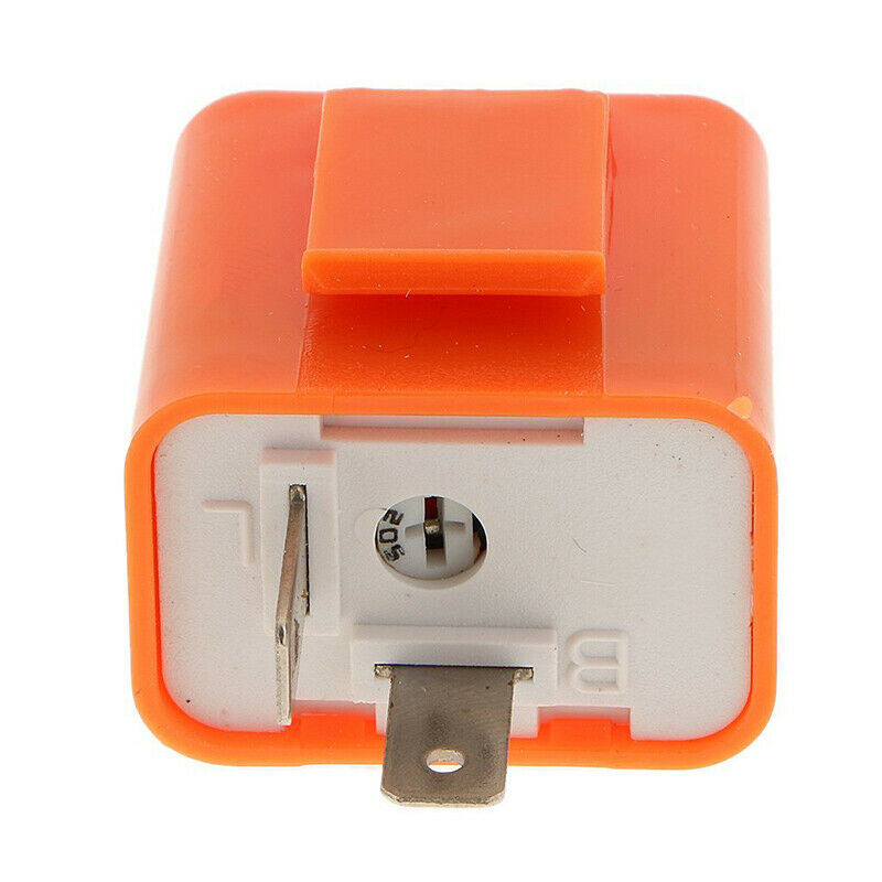 2 Pin Motorcycle Indicator 12V Flasher Relay For Motorbike LED Turn Signal HN US