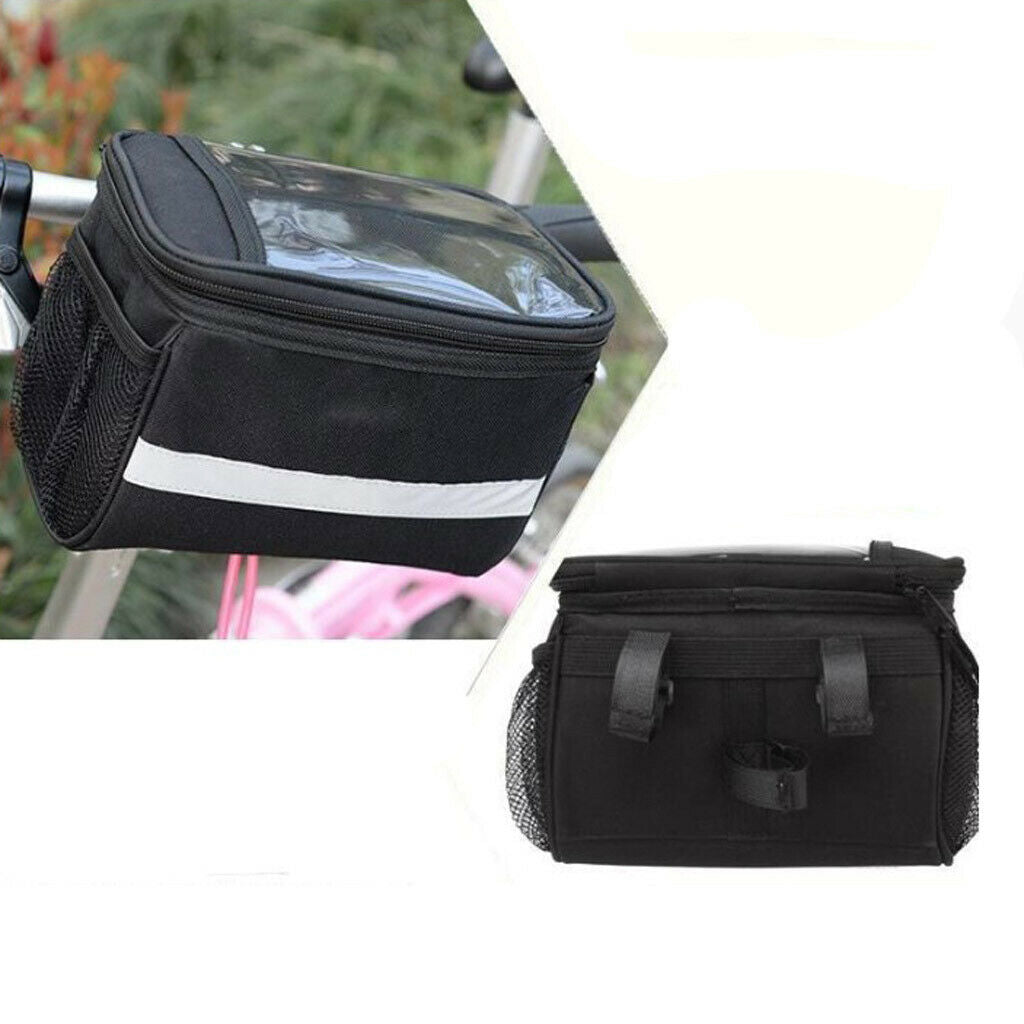 2Pcs Mountain Bike Handlebar Bag Bicycle Front Basket Bag Pouch Pack Pannier