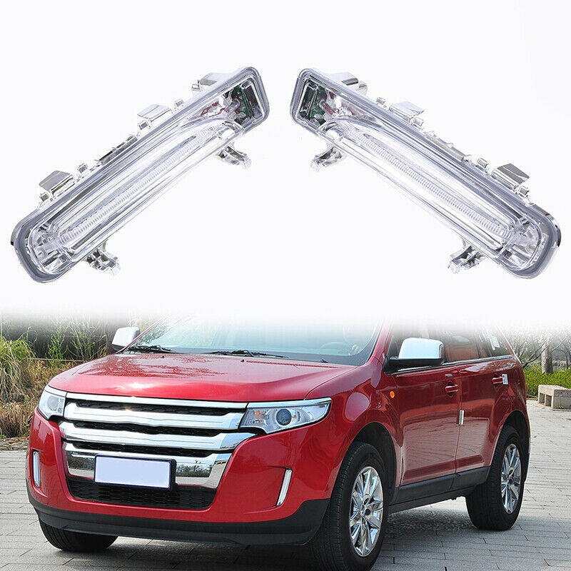 2Pcs LED DRL Daytime Running Lights Fog Lamp w/Turn For Ford Edge 2011-2014 13